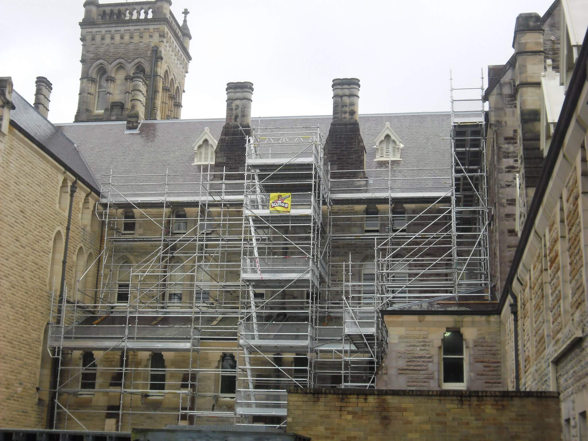 Scaffolding Manly Church