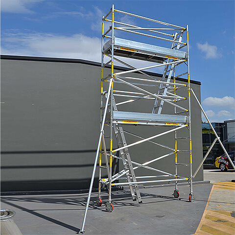 Mobile Scaffold 700-x2500x4200-x2-level-side