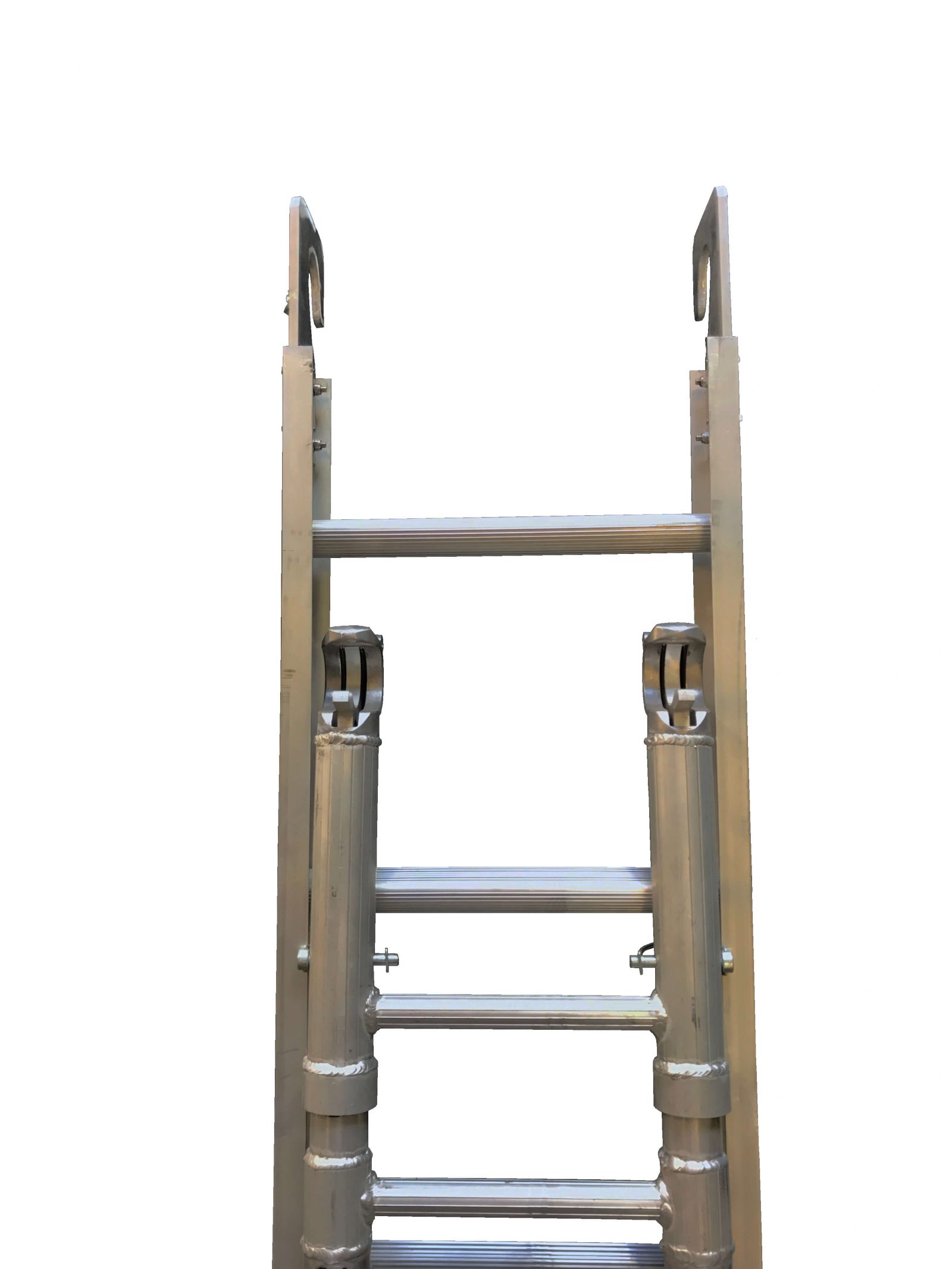 scaffold ladder with hooks and brace