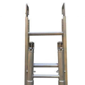 scaffold ladder with hooks and brace