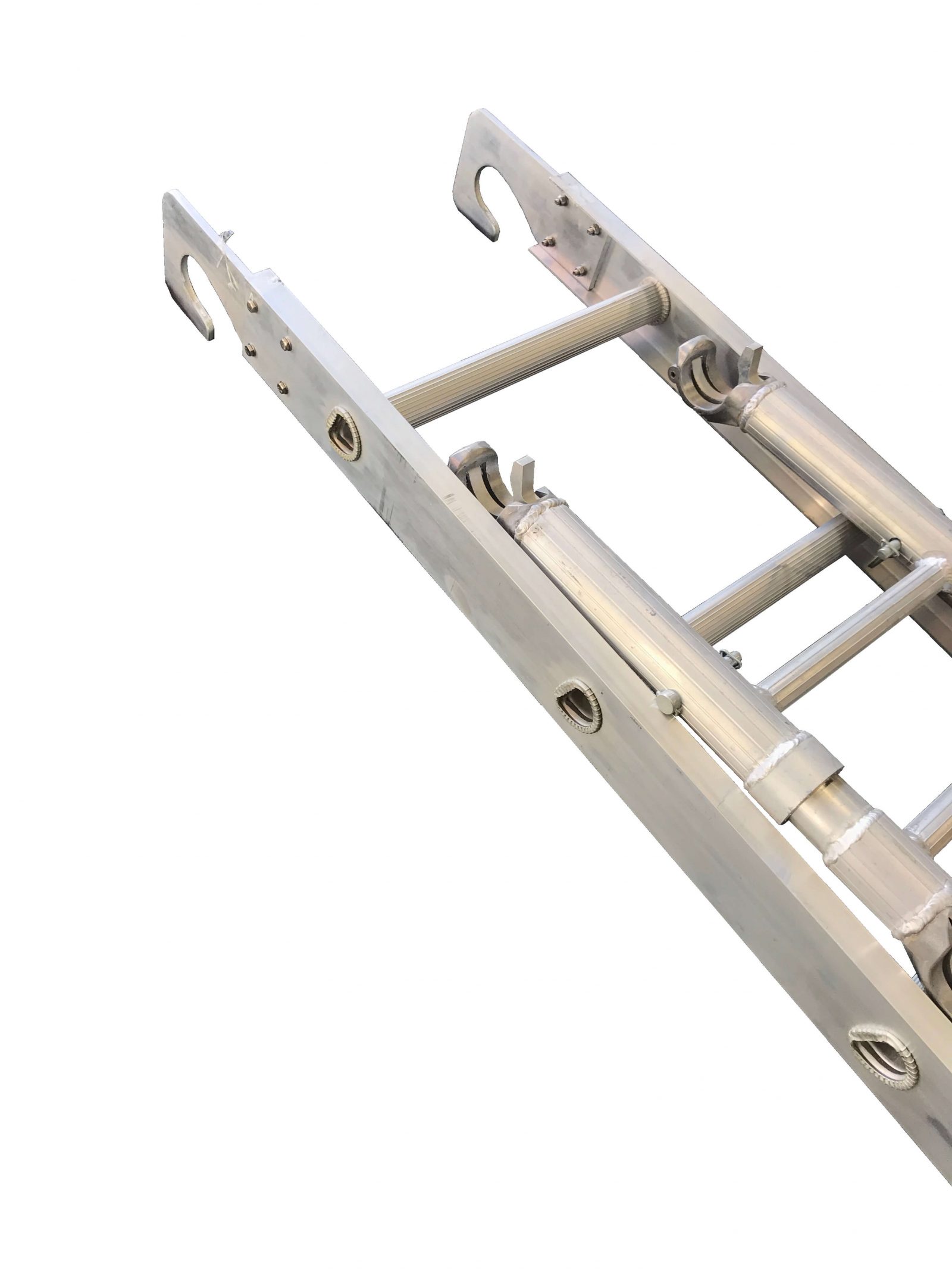 scaffold ladder with hooks and brace