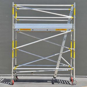 mrscaffold mobile scaffolding tower two metre double width front view