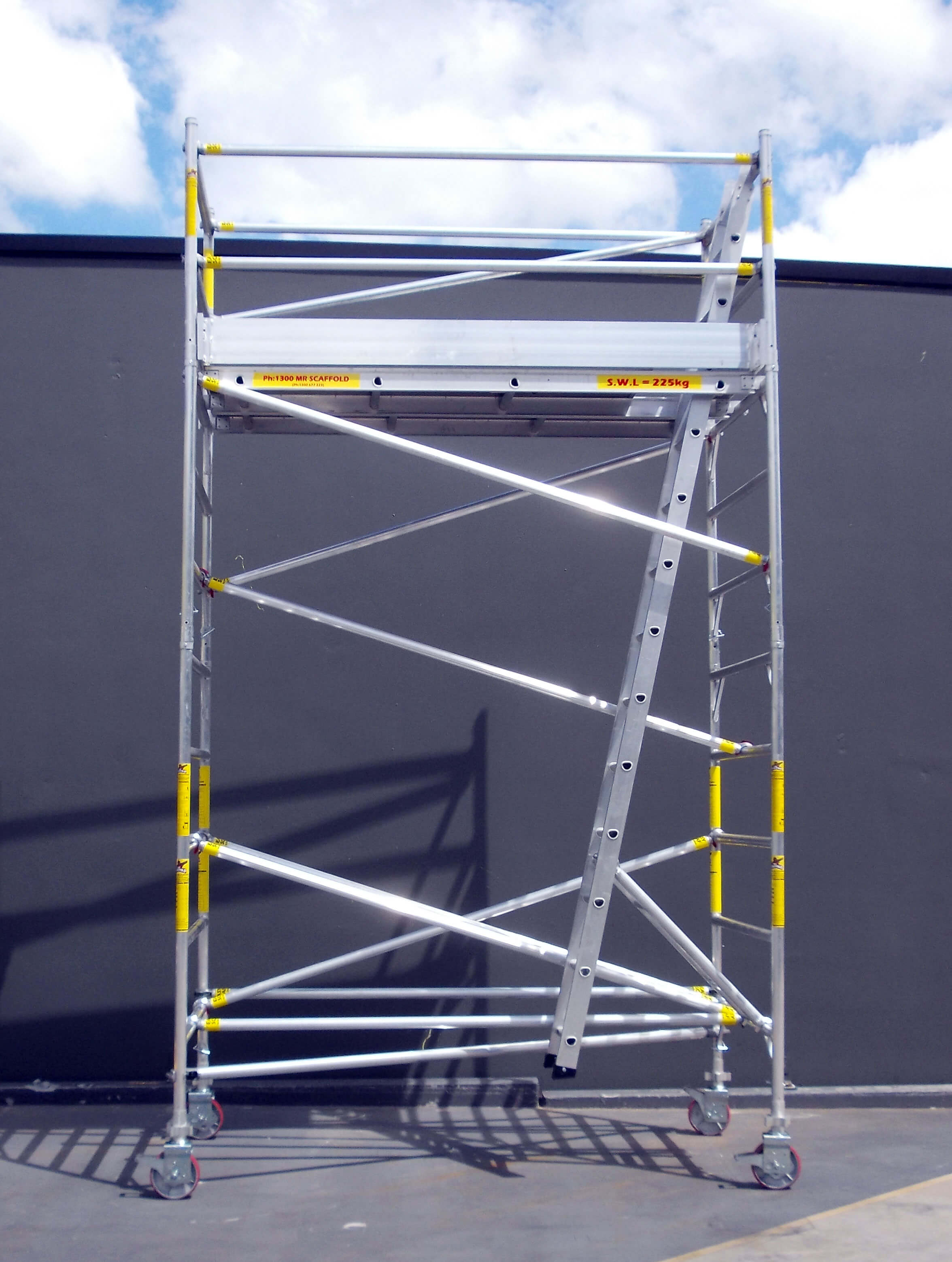mrscaffold three metre tower side on view