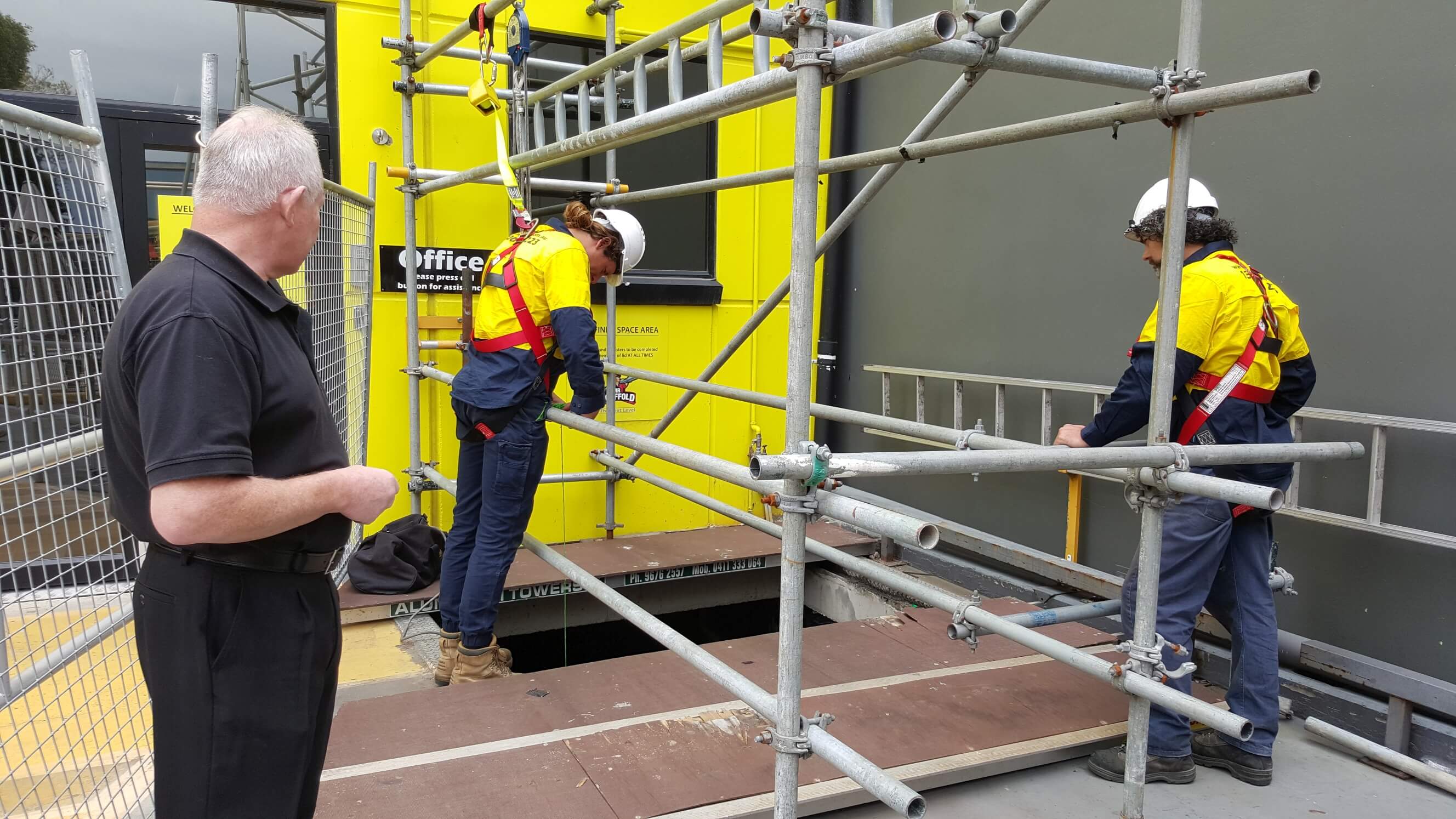 Confined space scaffolding