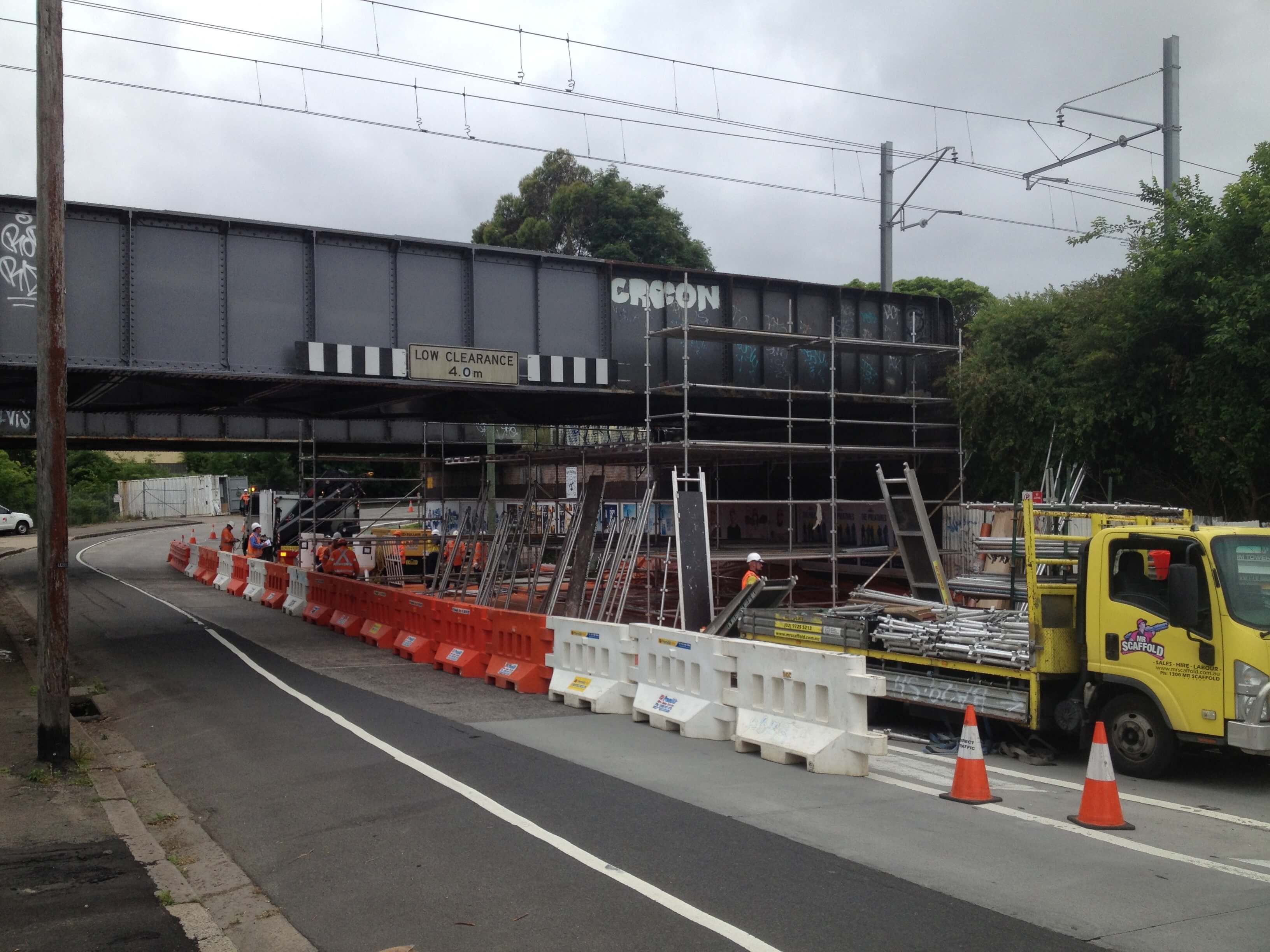 scaffolding marrickville railway