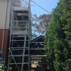 end view carport scaffolding