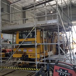 track maintenance machine scaffold