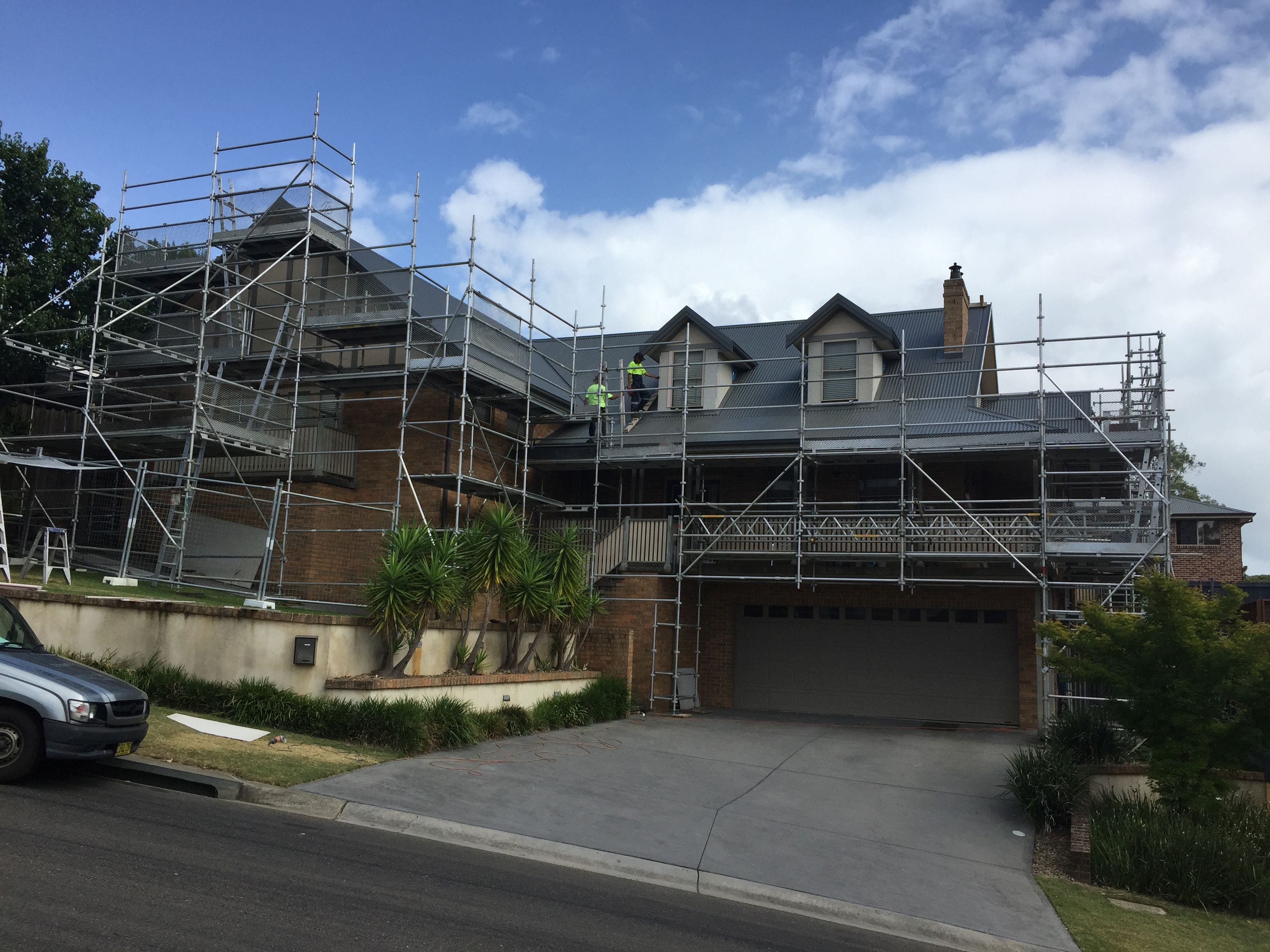 roof restoration scaffold