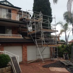 scaffold over garage