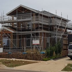 new house build scaffold