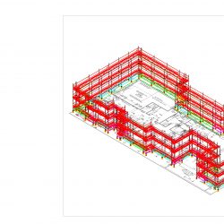 Scaffold over house plan