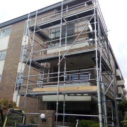 scaffold balcony painting