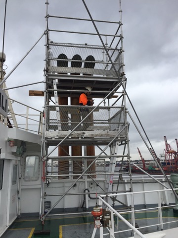 scaffold ship funnels
